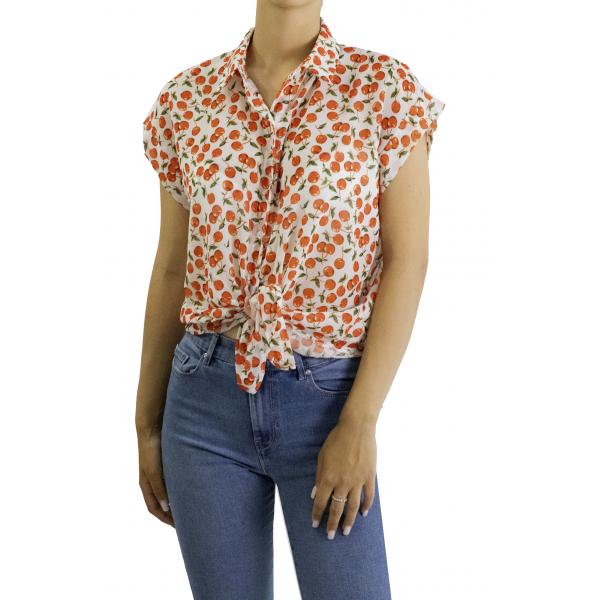 Camicia fantasia con ciliegie 